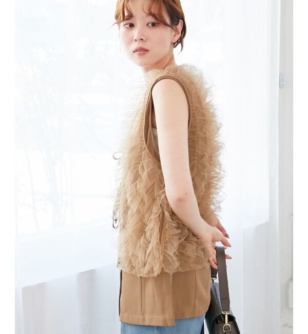  「《WEB限定アイテム》チュールレイヤードセットジレ」|その他|