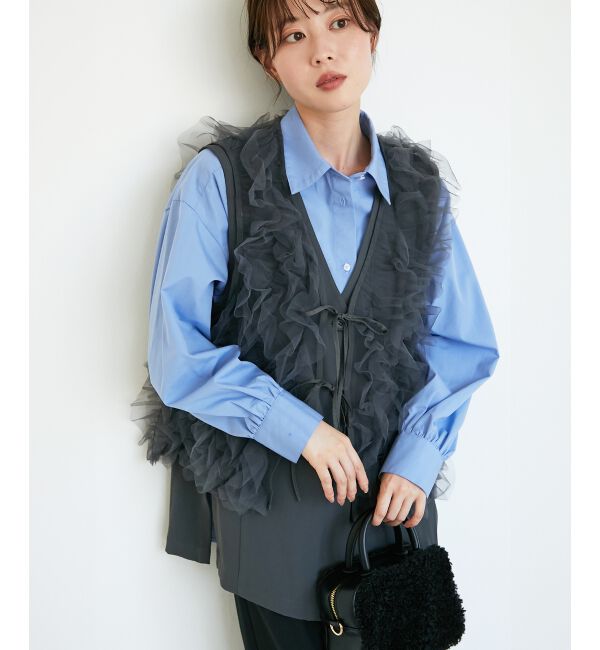  「《WEB限定アイテム》チュールレイヤードセットジレ」|その他|