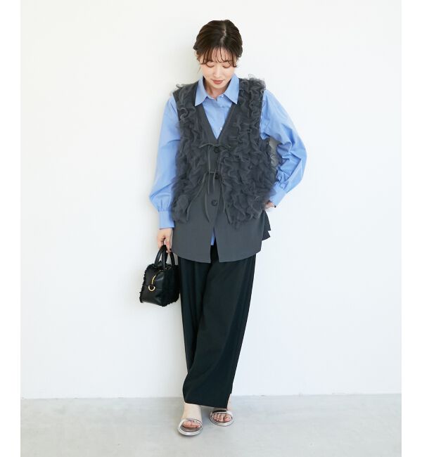  「《WEB限定アイテム》チュールレイヤードセットジレ」|その他|