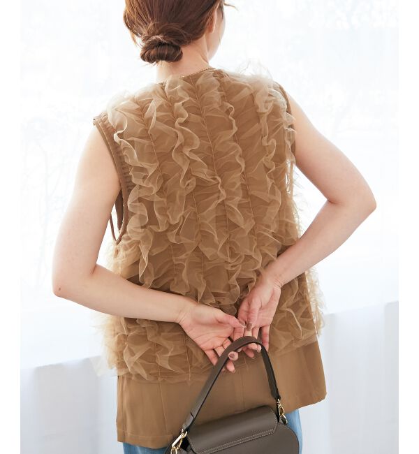  「《WEB限定アイテム》チュールレイヤードセットジレ」|その他|