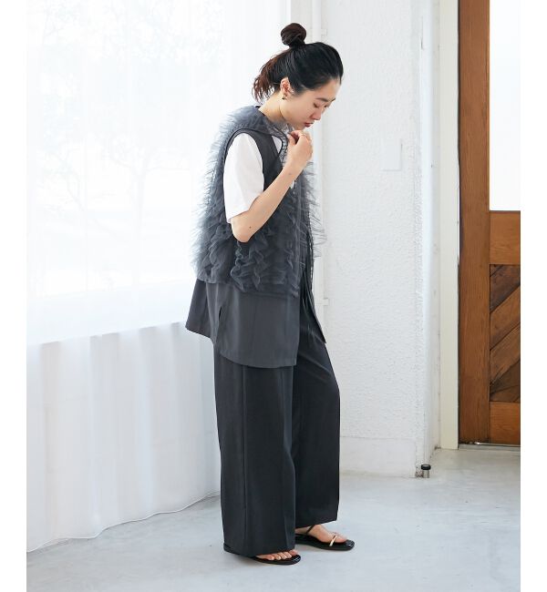  「《WEB限定アイテム》チュールレイヤードセットジレ」|その他|