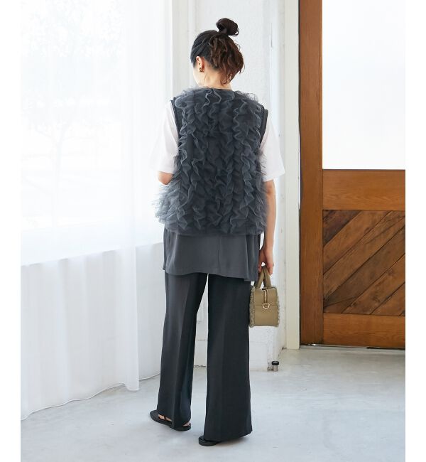  「《WEB限定アイテム》チュールレイヤードセットジレ」|その他|