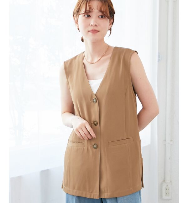  「《WEB限定アイテム》チュールレイヤードセットジレ」|その他|