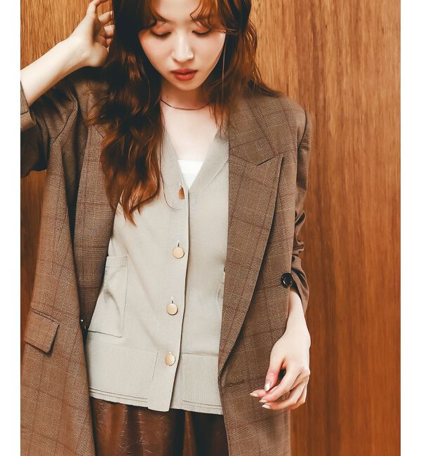  「《手洗い可能》ハイゲージワイドVネックカーディガン」|カーディガン|ｸﾞﾚｰｼﾞｭ