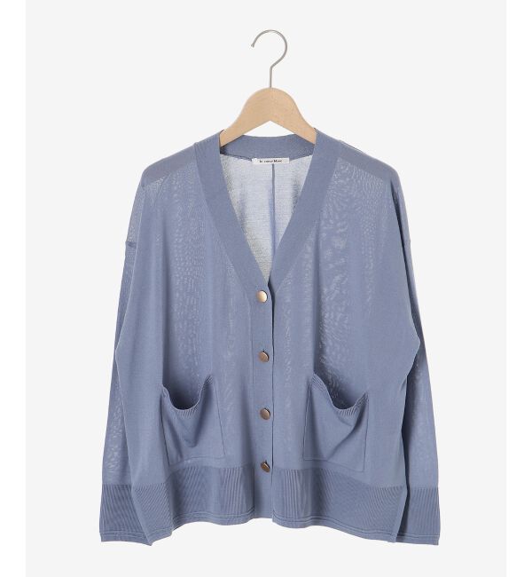  「《手洗い可能》ハイゲージワイドVネックカーディガン」|カーディガン|