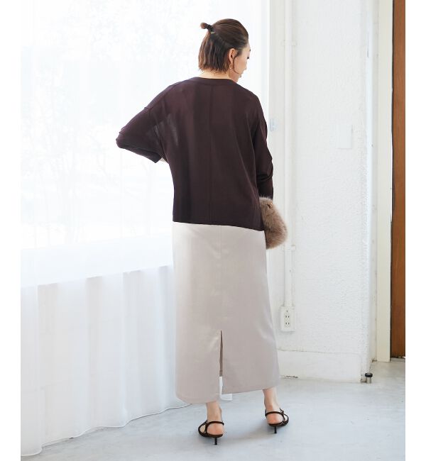  「《手洗い可能》ハイゲージワイドVネックカーディガン」|カーディガン|