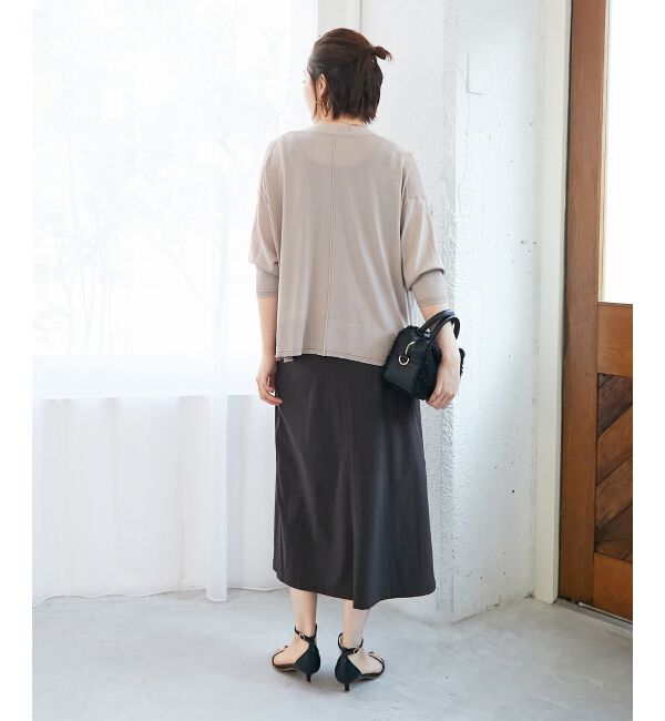  「《手洗い可能》ハイゲージワイドVネックカーディガン」|カーディガン|