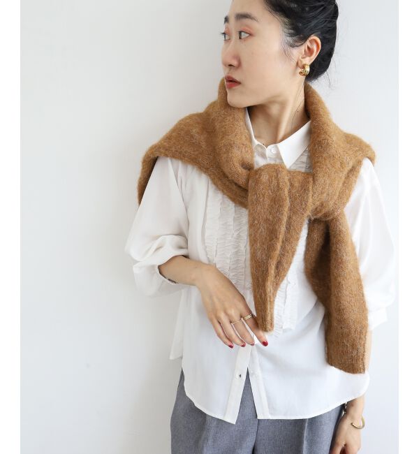  「フロントフリルレギュラーカラーブラウス」|シャツ・ブラウス|オフ