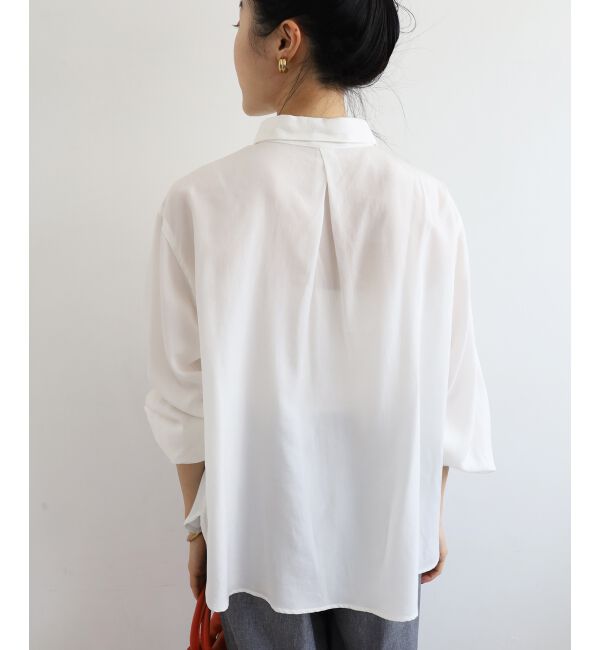  「フロントフリルレギュラーカラーブラウス」|シャツ・ブラウス|