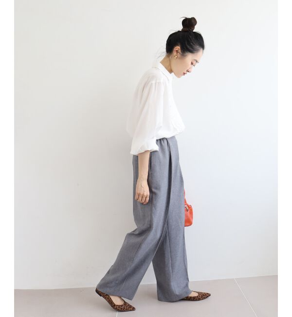  「フロントフリルレギュラーカラーブラウス」|シャツ・ブラウス|