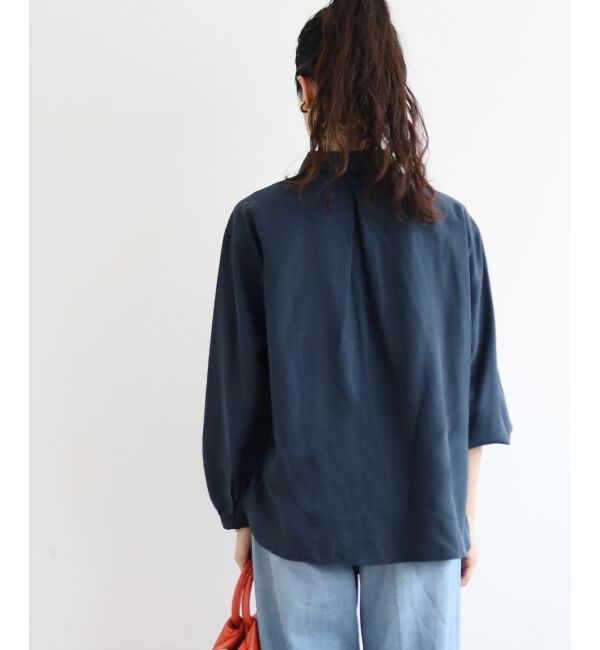  「フロントフリルレギュラーカラーブラウス」|シャツ・ブラウス|