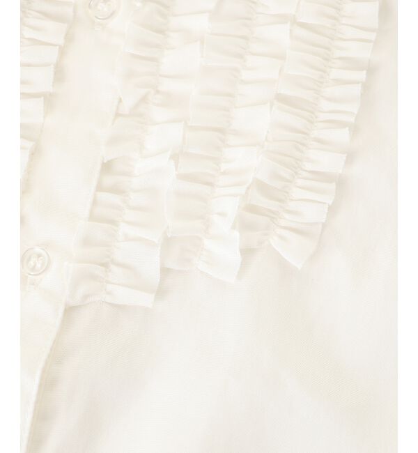  「フロントフリルレギュラーカラーブラウス」|シャツ・ブラウス|