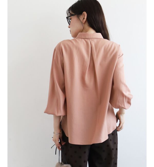  「フロントフリルレギュラーカラーブラウス」|シャツ・ブラウス|