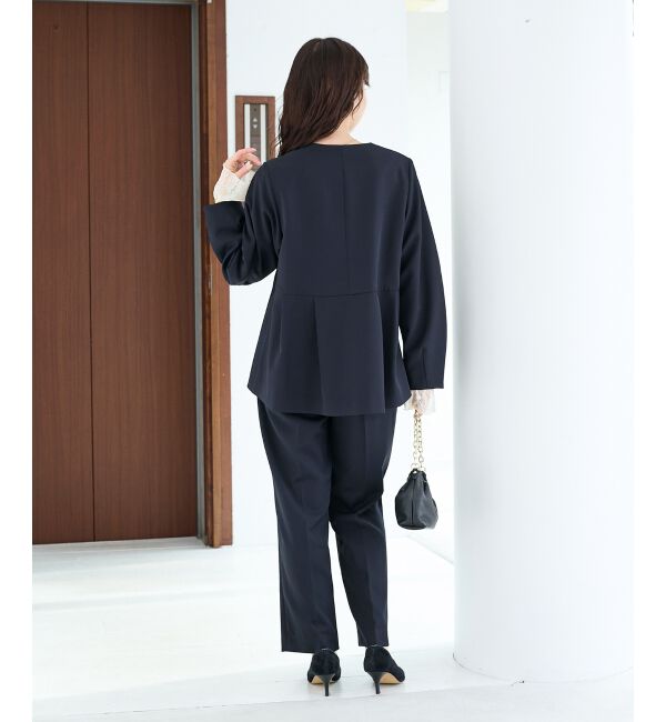  「ツインクロスノーカラーペプラムジャケット」|その他|