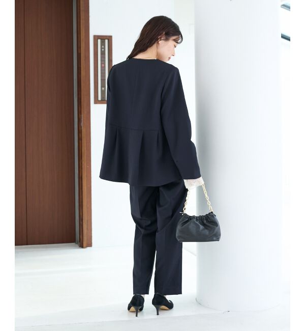  「ツインクロスノーカラーペプラムジャケット」|その他|