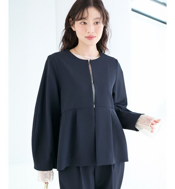  「ツインクロスノーカラーペプラムジャケット」|その他|