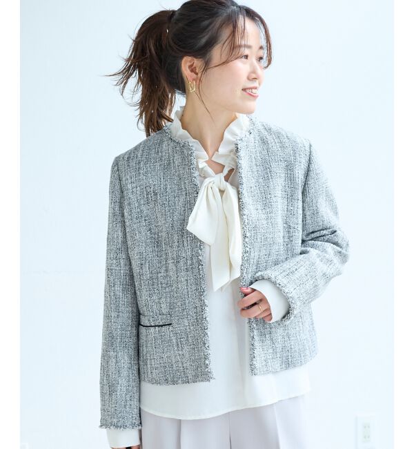  「ツイードフリンジノーカラージャケット」|その他|