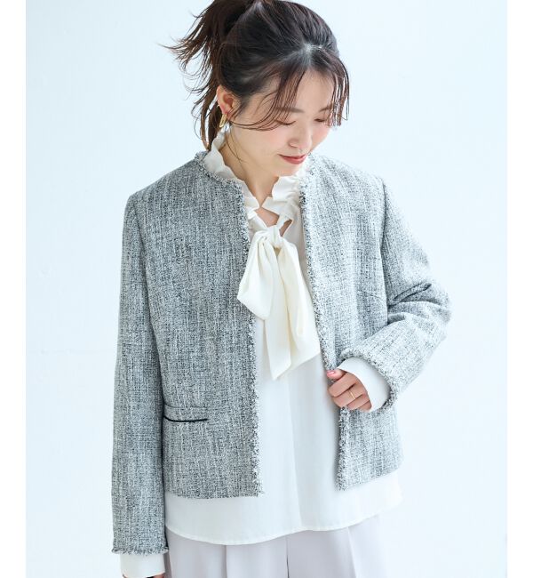  「ツイードフリンジノーカラージャケット」|その他|