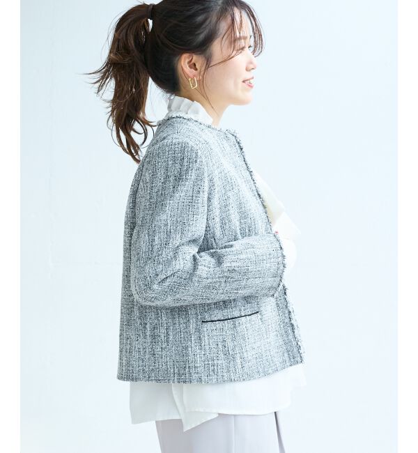  「ツイードフリンジノーカラージャケット」|その他|