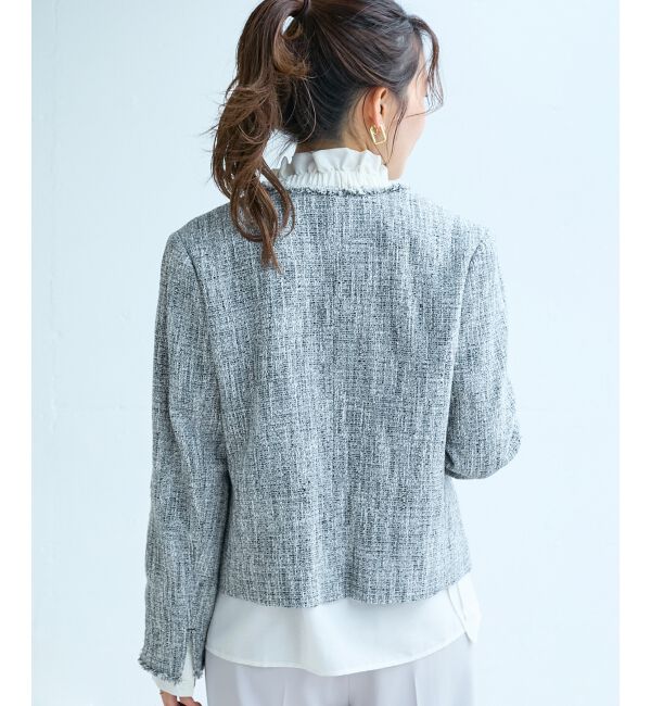  「ツイードフリンジノーカラージャケット」|その他|