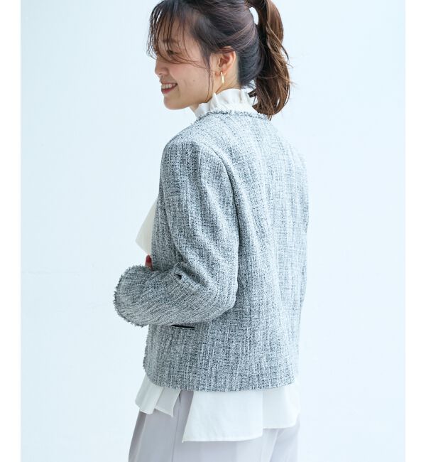  「ツイードフリンジノーカラージャケット」|その他|