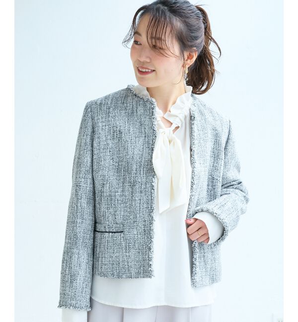  「ツイードフリンジノーカラージャケット」|その他|