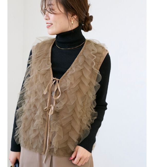  「《WEB限定アイテム》チュールレイヤードセットジレ」|その他|