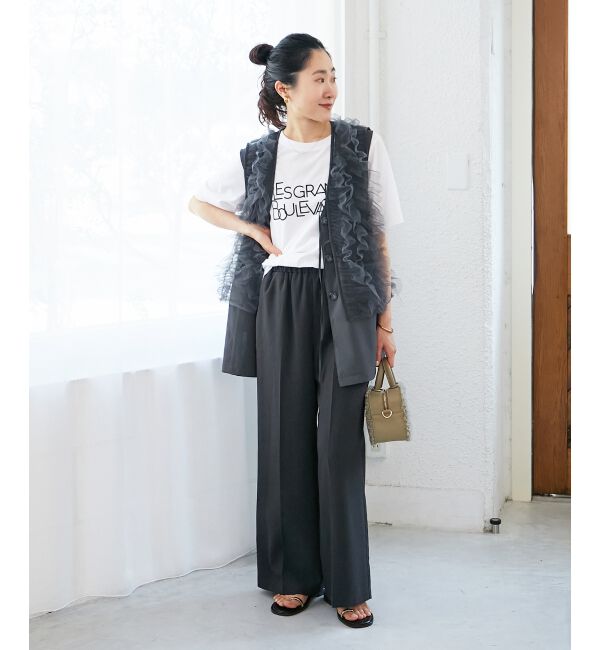  「《WEB限定アイテム》チュールレイヤードセットジレ」|その他|