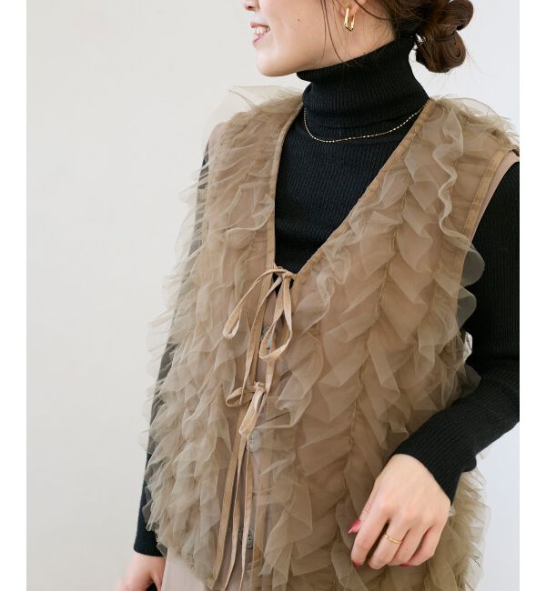  「《WEB限定アイテム》チュールレイヤードセットジレ」|その他|