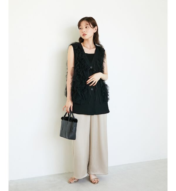  「《WEB限定アイテム》チュールレイヤードセットジレ」|その他|