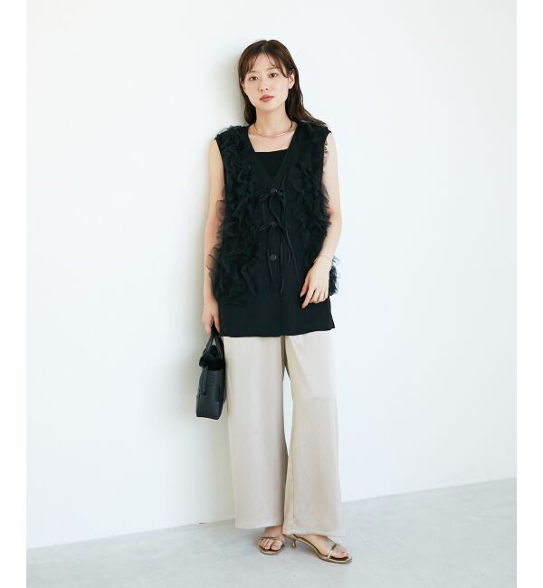  「《WEB限定アイテム》チュールレイヤードセットジレ」|その他|