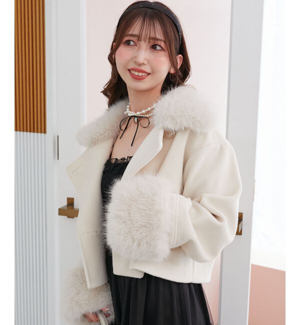  「&infin;マルチwayフェイクファー付ショートコート」|その他|