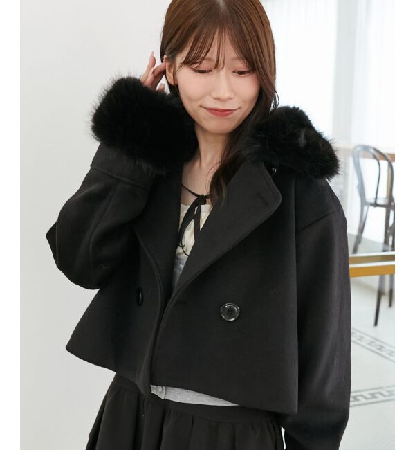  「&infin;マルチwayフェイクファー付ショートコート」|その他|