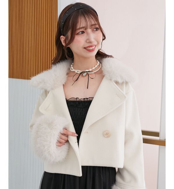  「&infin;マルチwayフェイクファー付ショートコート」|その他|