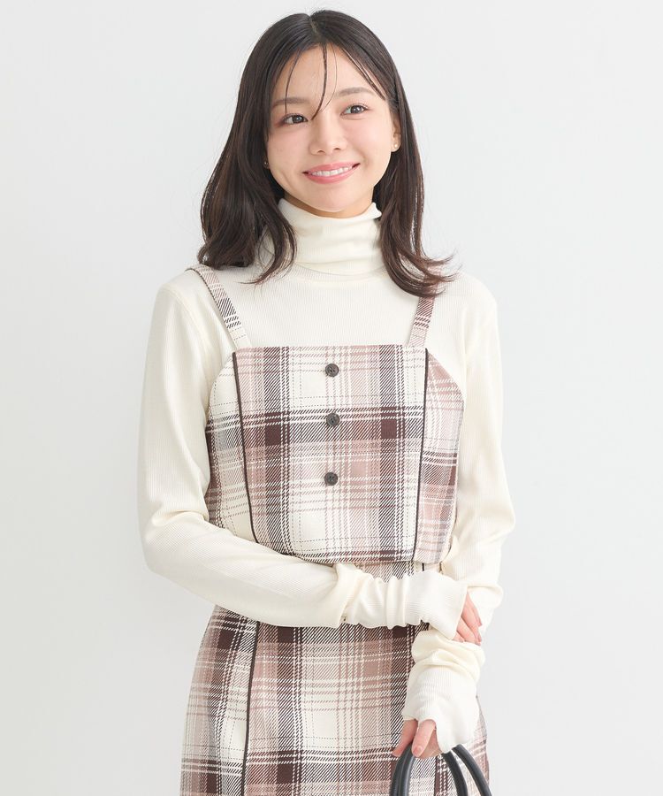 earth music&ecology「コットンツイルチェックビスチェ」|ベスト・ジレ|