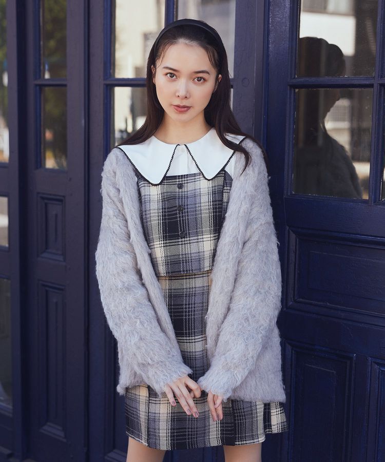 earth music&ecology「コットンツイルチェックビスチェ」|ベスト・ジレ|