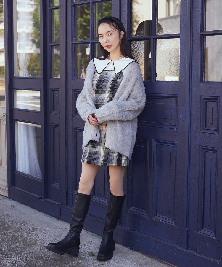 earth music&ecology「コットンツイルチェックビスチェ」|ベスト・ジレ|