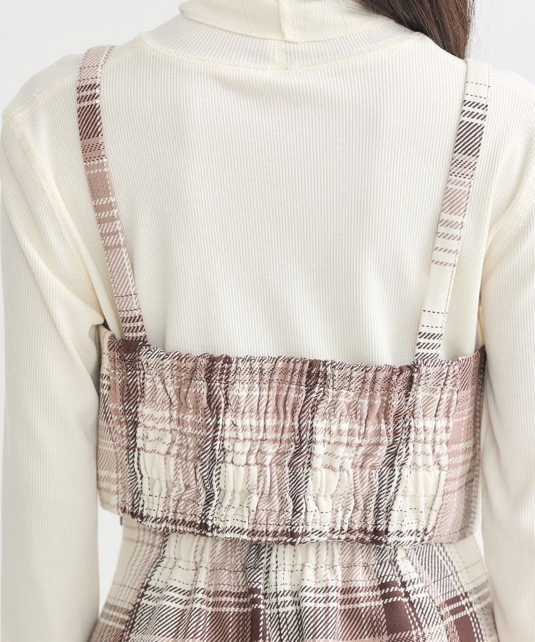 earth music&ecology「コットンツイルチェックビスチェ」|ベスト・ジレ|