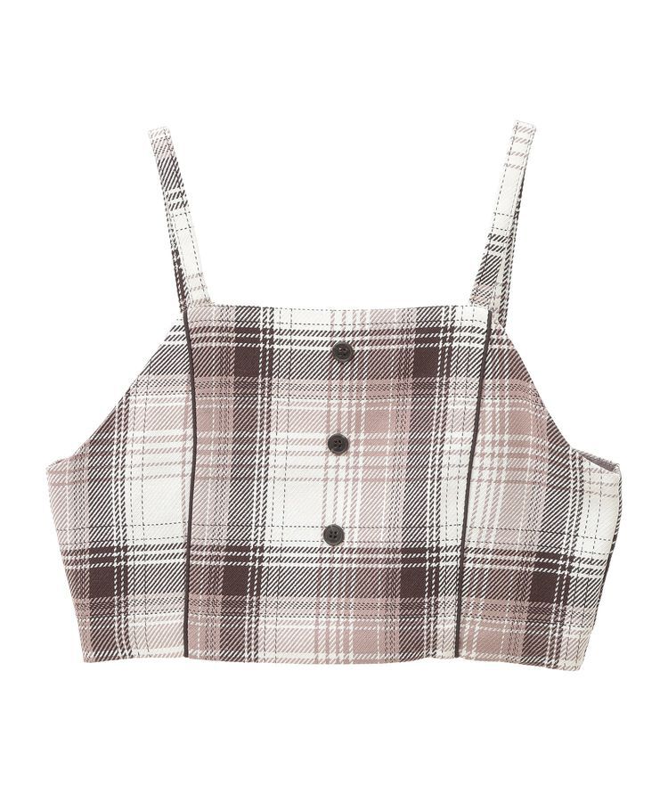 earth music&ecology「コットンツイルチェックビスチェ」|ベスト・ジレ|