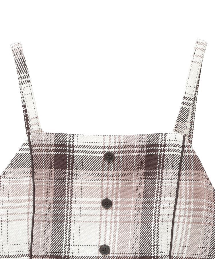 earth music&ecology「コットンツイルチェックビスチェ」|ベスト・ジレ|