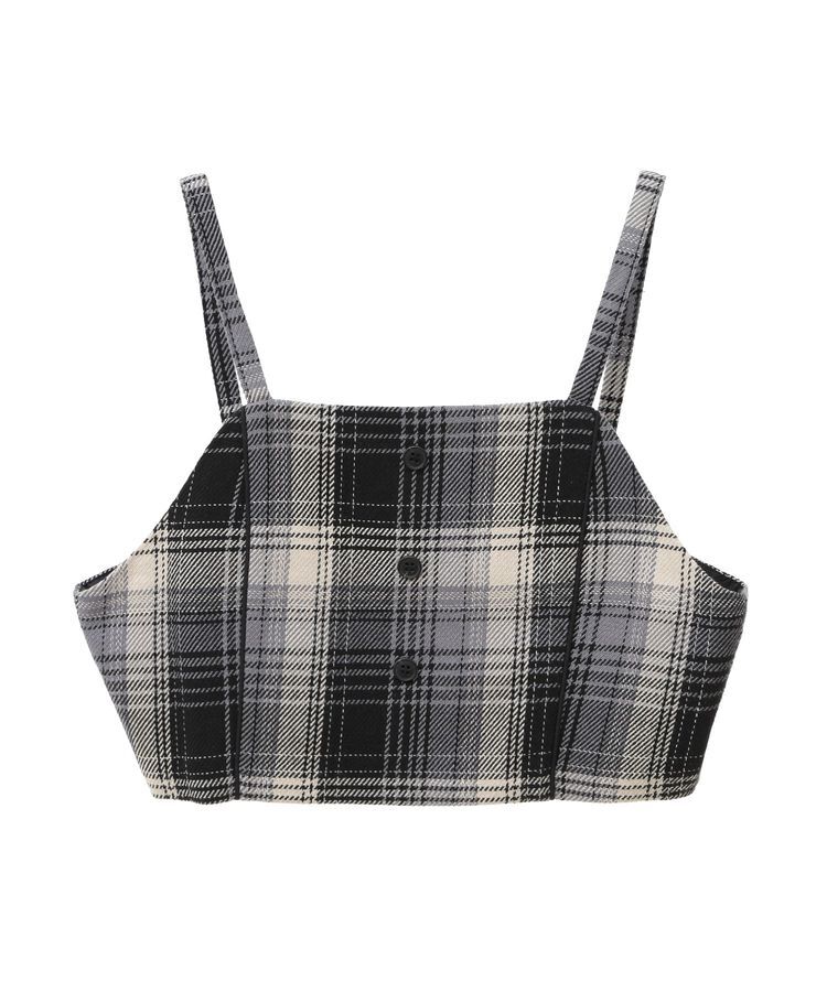 earth music&ecology「コットンツイルチェックビスチェ」|ベスト・ジレ|