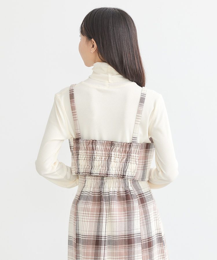 earth music&ecology「コットンツイルチェックビスチェ」|ベスト・ジレ|