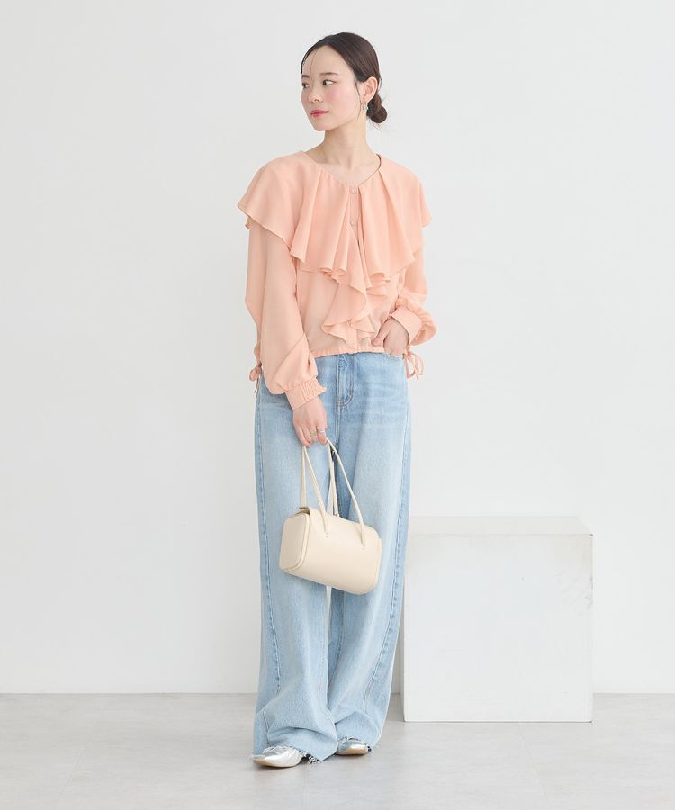 earth music&ecology「シアーラッフルブラウス」|シャツ・ブラウス|