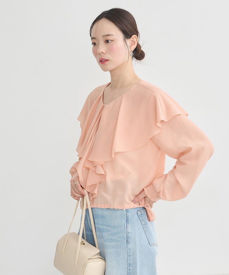 earth music&ecology「シアーラッフルブラウス」|シャツ・ブラウス|