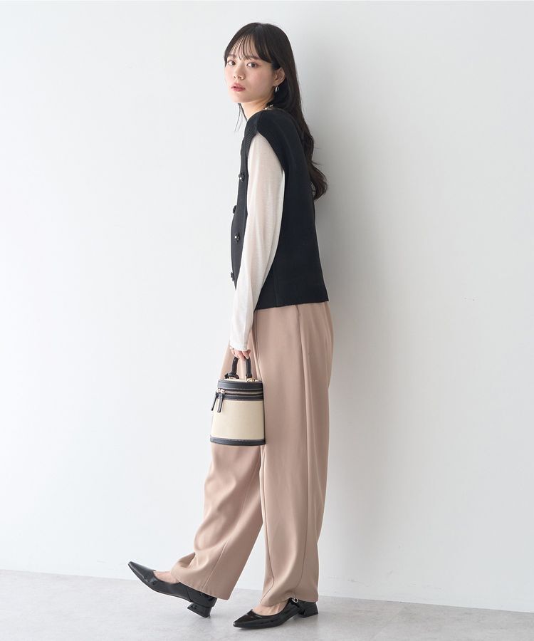 earth music&ecology「フラワーモチーフニットベスト」|ベスト・ジレ|