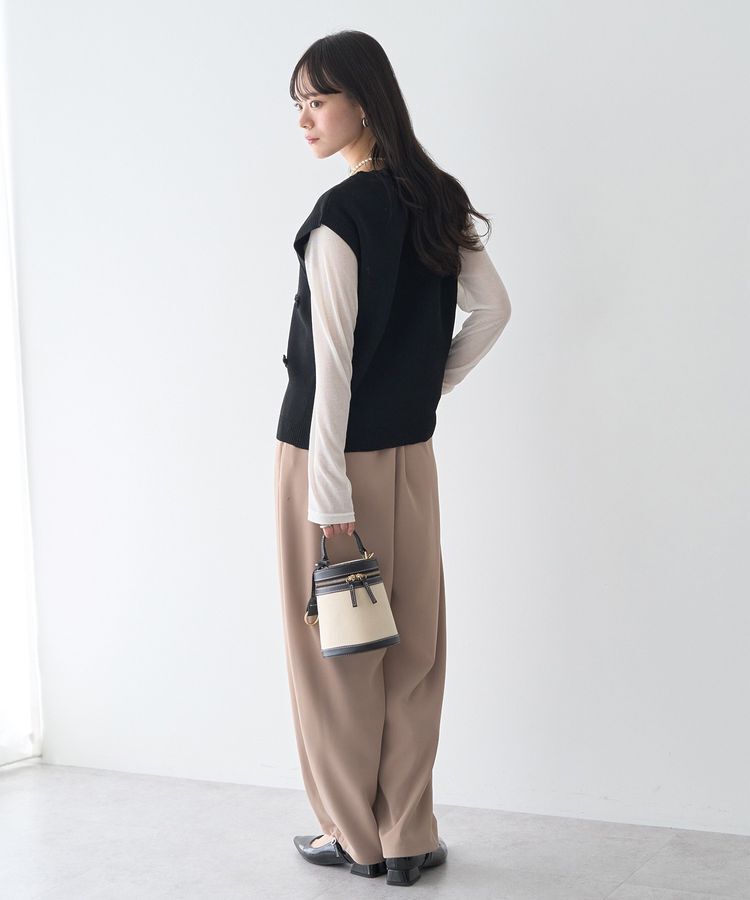 earth music&ecology「フラワーモチーフニットベスト」|ベスト・ジレ|