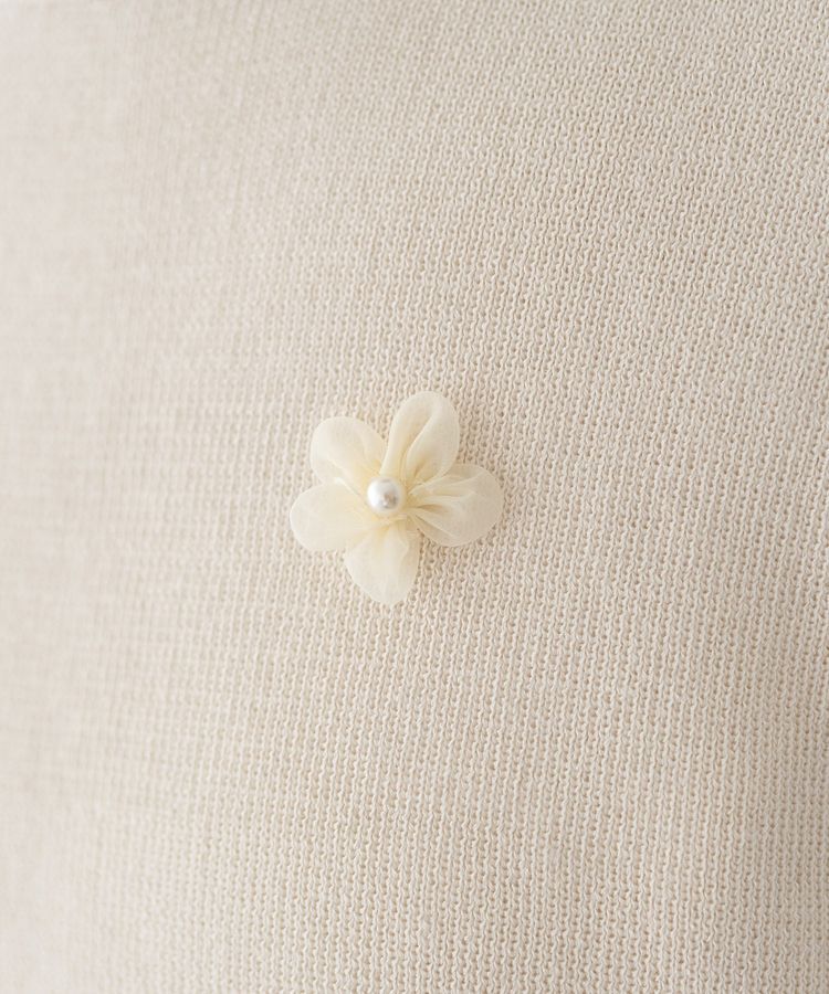 earth music&ecology「フラワーモチーフニットベスト」|ベスト・ジレ|