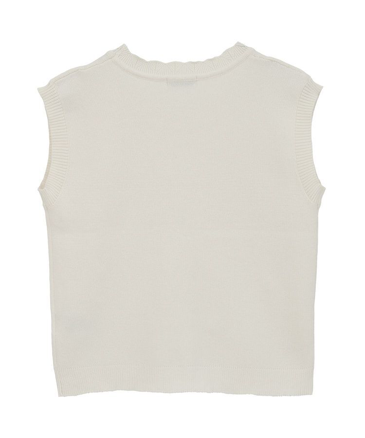 earth music&ecology「フラワーモチーフニットベスト」|ベスト・ジレ|