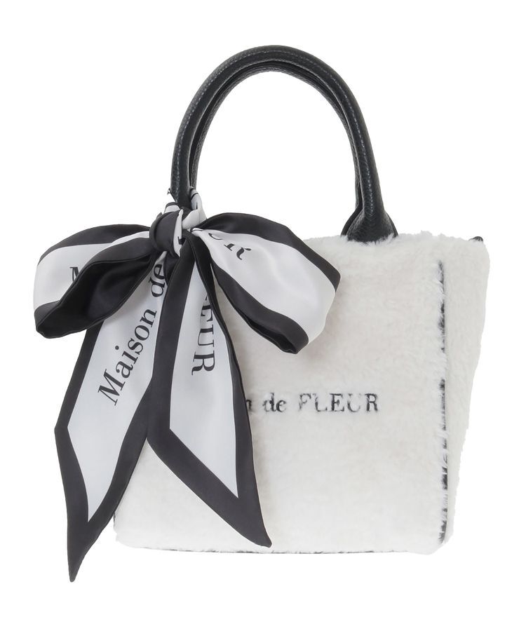 Maison de FLEUR「スカーフ付きボア2WaySトートバッグ」|トートバッグ|
