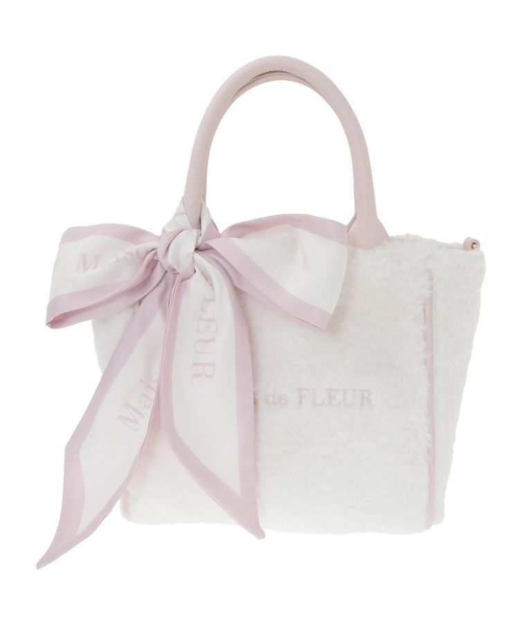 Maison de FLEUR「スカーフ付きボア2WaySトートバッグ」|トートバッグ|